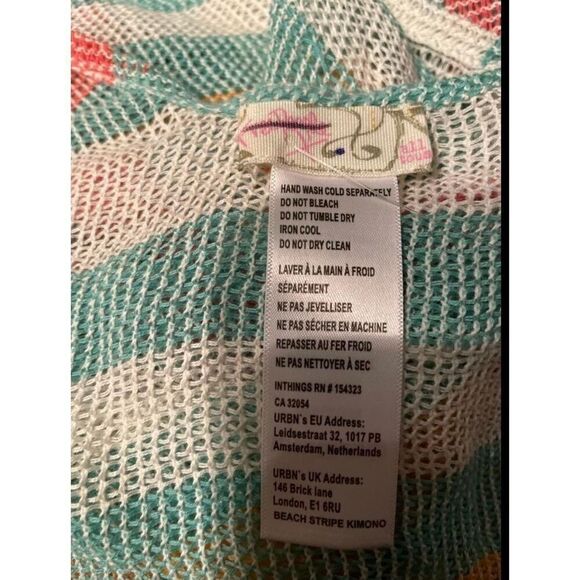 Free People Tan Lines Woven Kimono Size All - Picture 5 of 5